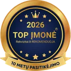 Rekvizitai.lt TOP įmonė 2026 – 10 metų pasitikėjimo